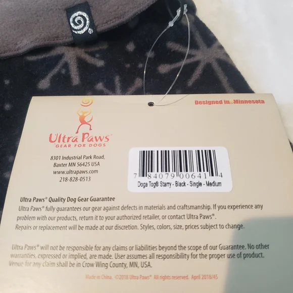 NWT UltraPaws Doga Tog Starry Black Fleece - Picture 4 of 6